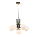 Parsons Chandelier - Olde Brass / Opal