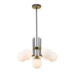 Parsons Chandelier - Olde Brass / Opal