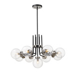 Parsons Chandelier - Brushed Nickel / Clear