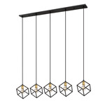 Vertical Linear Chandelier - Olde Brass / Bronze