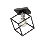 Vertical Ceiling Light - Brushed Nickel / Matte Black