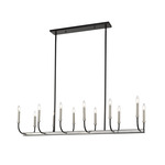 Haylie Linear Pendant - Matte Black / Brushed Nickel