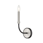 Haylie Wall Sconce - Matte Black / Brushed Nickel