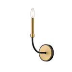 Haylie Wall Sconce - Matte Black / Olde Brass