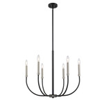 Haylie Chandelier - Matte Black / Brushed Nickel