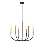 Haylie Chandelier - Matte Black / Olde Brass