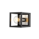 Kube Wall Sconce - Matte Black / Brushed Nickel