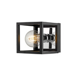 Kube Wall Sconce - Matte Black / Chrome