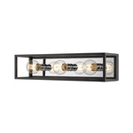 Kube Bathroom Vanity Light - Matte Black / Chrome