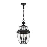 Westover Outdoor Pendant - Black / Clear