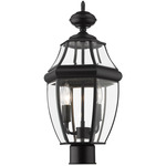 Westover Post Light with Round Fitter - Black / Clear