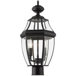 Westover Post Light with Round Fitter - Black / Clear
