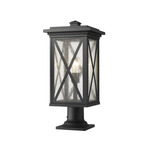 Brookside Pier Mount with Round Stem - Black / Clear Seedy