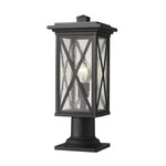 Brookside Pier Mount with Round Stem - Black / Clear Seedy