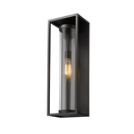 Dunbroch Outdoor Wall Sconce - Black / Clear