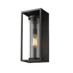 Dunbroch Outdoor Wall Sconce - Black / Clear