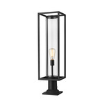 Dunbroch Pier Mount with Square Base - Black / Clear