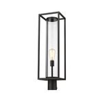 Dunbroch Post Light with Round Fitter - Black / Clear