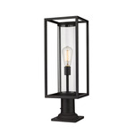 Dunbroch Pier Mount with Square Base - Black / Clear