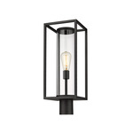 Dunbroch Post Light with Round Fitter - Black / Clear