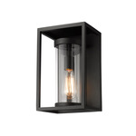 Dunbroch Outdoor Wall Sconce - Black / Clear