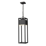 Barwick Outdoor Pendant - Black / Etched Glass