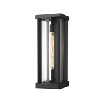 Glenwood Outdoor Wall Sconce - Black / Clear