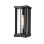 Glenwood Outdoor Wall Sconce - Black / Clear