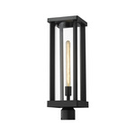 Glenwood Post Light with Fitter - Black / Clear