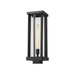 Glenwood Post Light with Fitter - Black / Clear
