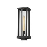 Glenwood Post Light with Fitter - Black / Clear