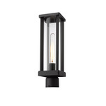 Glenwood Post Light with Fitter - Black / Clear