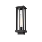 Glenwood Post Light with Fitter - Black / Clear