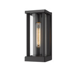 Glenwood Outdoor Wall Sconce - Black / Clear