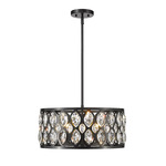 Dealey Chandelier - Matte Black / Clear