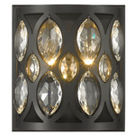 Dealey Wall Sconce - Matte Black / Clear
