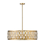 Dealey Chandelier - Heirloom Brass / Clear