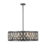 Dealey Chandelier - Matte Black / Clear