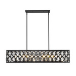 Dealey Island Pendant - Matte Black / Clear
