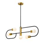 Neutra Linear Pendant - Foundry Brass / Opal