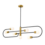 Neutra Linear Pendant - Foundry Brass / Opal