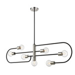 Neutra Linear Pendant - Polished Nickel / Clear