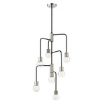 Neutra Chandelier - Polished Nickel / Clear