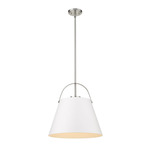 Z-Studio Pendant - Brushed Nickel / Matte White