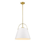 Z-Studio Pendant - Heritage Brass / Matte White