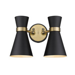 Soriano Wall Sconce - Heritage Brass / Matte Black