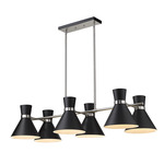 Soriano Linear Pendant - Brushed Nickel / Matte Black