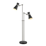 Soriano Floor Lamp - Brushed Nickel / Matte Black