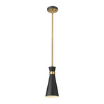 Soriano Pendant - Heritage Brass / Matte Black