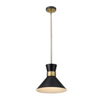 Soriano Pendant - Heritage Brass / Matte Black